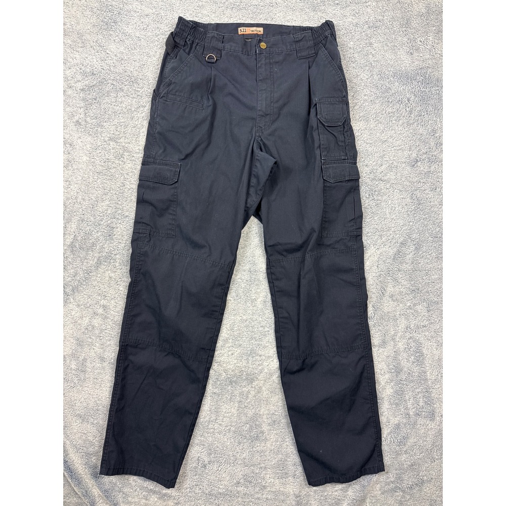 5.11 Tactical Mens 34 Navy Blue Cargo Pants Cotton Canvas Utility Workwear